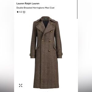 Ralph Lauren Double-Breasted Herringbone Coat